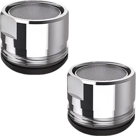 2pcs Aérateur de robinet de salle de bain, 20 mm, spirale extérieure, eau chaude et froide, accessoires de sortie d'eau universels (1/5)