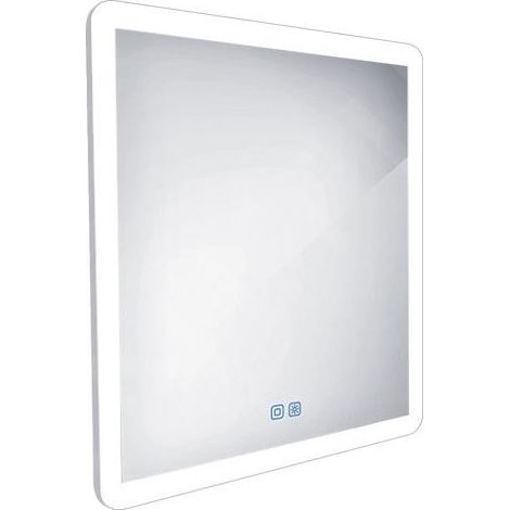 Nimco - Miroir avec éclairage LED, 60x60 cm, touches tactiles, aluminium ZP 19066VX (1/5)