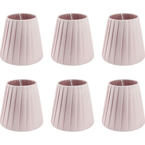 Lot de 6 abat-jour en tissu pour lustre, applique murale, fixation par clips, décoration moderne et épurée pour la maison (1/5)