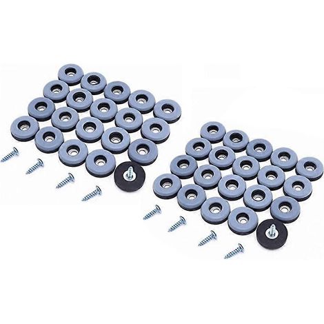 Lot de 40 patins de meubles en PTFE, faciles à déplacer, avec vis, pour protéger les sols carrelés et les parquets. (1/5)