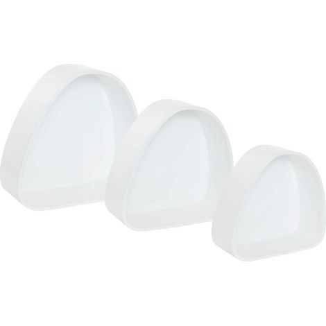 Lot de 3 Étagères Murales "Sien" 37cm Blanc (1/2)