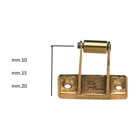 CAVALLOTTO A RULLO COTTALI OTTONE LUCIDO   CT60110  MM. 20 OTTONE LUCIDO