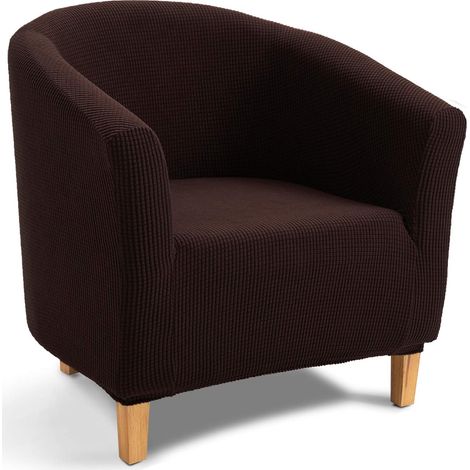Housse de canapé jacquard couleur café, housse de chaise de bain, rétractable (1/5)