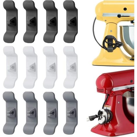 12 Pièces Enrouleur de Cordon Dappareil de Cuisine, Organiseur de Cordon pour Appareils de Cuisine, Enrouleur de Cordon Electromenager, pour Enrouleurs de Câble de Cuisine (1/5)
