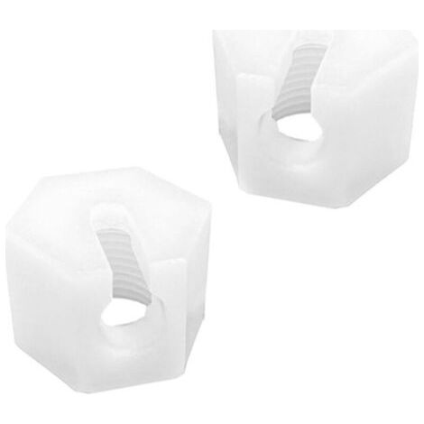 BUNTHAUS Lot de 2 pièces de rechange pour Sodastream - Écrou de rechange - Compatible avec Sodastream Crystal 1.0 et 2.0, Jet, Spirit, Easy, Crystal, Terra, Duo 1.0 et 2.0 (blanc)