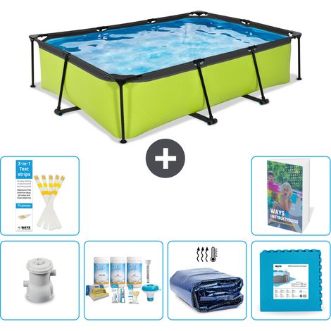 Exit Pool Rechteckig - 300x200x65 cm - 7-teilig S188