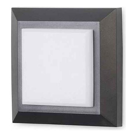 Forlight Grove - Aplique de Pared Exterior LED 2.5W y 172lm con Luz Neutra 4000K. Diámetro 12.5cm. Estructura de Policarbonato. Uso Exterior IP65. Color Negro