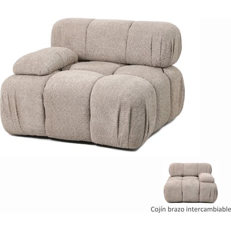 Module de canapé Killian Topo avec dossier et accoudoirs 94x94x67 cm. 94Dx67 cm (1/2)
