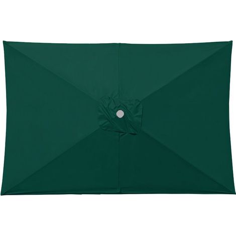 Parasol de remplacement, parasol de jardin rectangulaire, 3 x 2 m, compatible avec 6 baleines (vert foncé) (1/3)