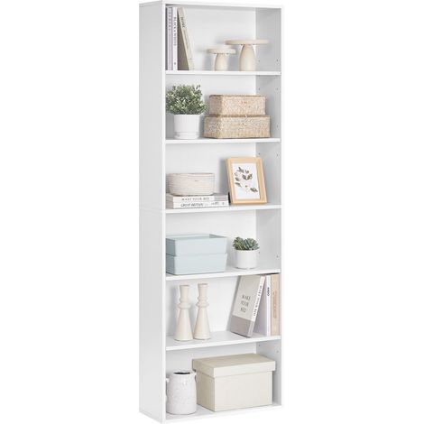 Bibliothèque, Étagère sur 6 Niveaux, Meuble de Rangement Ouvert (1/5)