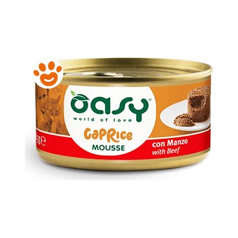 Oasy Cat Caprice Mousse con Manzo - Oasy Cat Caprice Mousse con Manzo - Lattina Da 85 Gr