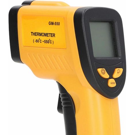 Termometro a infrarossi , termometro laser senza contatto -50°C a 550°C, display LCD retroilluminato (1/3)
