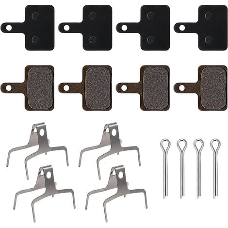 4 Paires de Plaquettes de Frein à Disque Compatibles avec Shimano B01S B03S B05S, Plaquettes pour MT200, MT400, MT500, M315, Tektro Trp, Semi-Métalliques, Silencieuses, avec Ressorts (1/5)