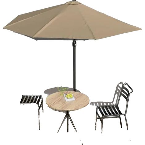 Ombrellone semicircolare, antivento, facile da usare, 300 x 155 x 223 cm - a (1/2)