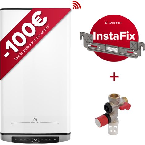 Chauffe-eau électrique plat – Ariston VELIS EVO DUNE DRY WiFi 65L – Anticalcaire + Kit installation inclus (1/5)