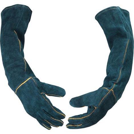 Gants anti-morsure 60 cm, résistants à la découpe pour bain, jardinage, soins, soudure et manipulation d'animaux, protection robuste, manche long. (1/4)