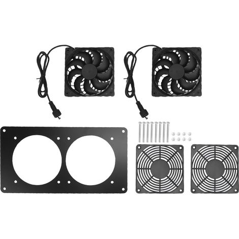 Ortviai Ventilateur d’Évacuation Solaire Double 2200 tr/min pour Poulailler, Maison d’Animaux et Abri – 43,4 CFM (1/5)