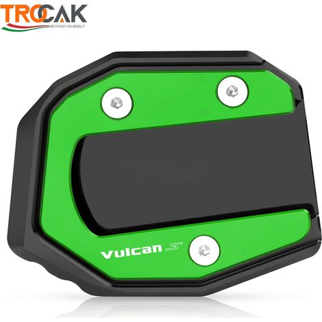 (Vert) Compatible avec la béquille latérale CNC pour moto KAWASAKI Vulcan S VN650 VN 650 (2015-2023) - Extension de béquille avant et arrière - Plaque de support - Maxpower (1/4)