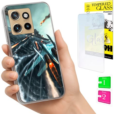 Custodia per Motorola Edge 50 Neo Photo Cover Case Back Case + Vetro 9H (1/5)
