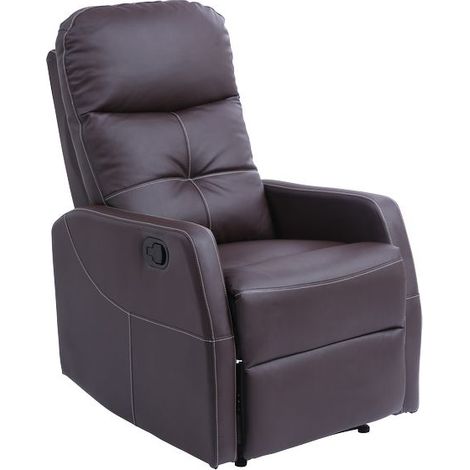 Fauteuil de relaxation Mercato - Simili-cuir Chocolat (1/4)