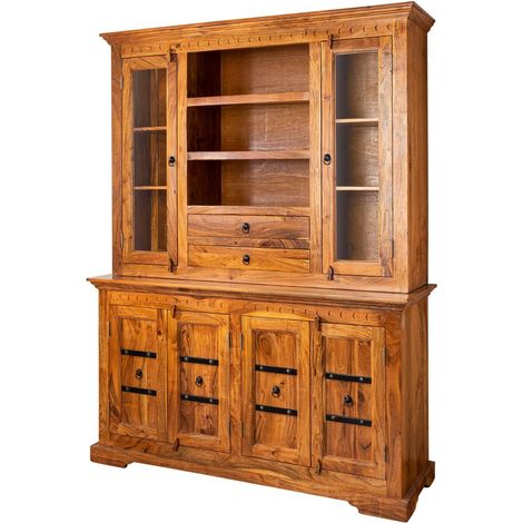 OXFORD 0530 Mobile dispensa in legno di acacia - laccato / miele 150x50x200
