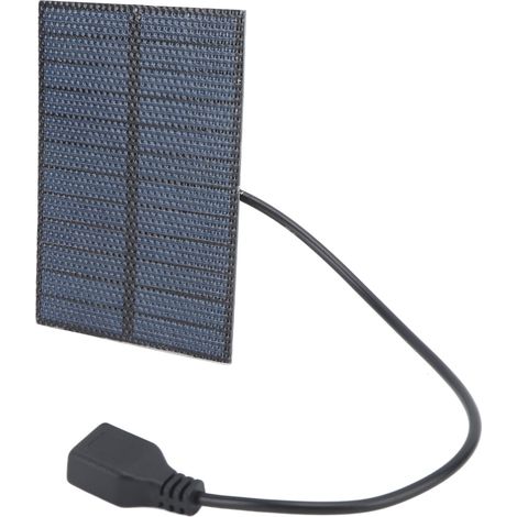 Panneau solaire 3W 5V portable en polysilicium photovoltaïque pour smartphone petits ventilateurs extérieur (1/5)