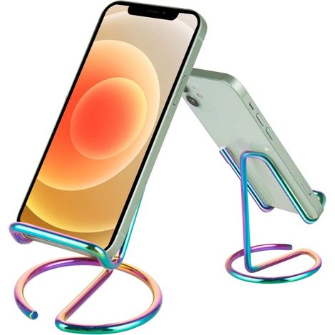 Support Téléphone Portable - Support Métallique Rose Or - Pour Bureau - Compatible Tous Smartphones Tablettes - 1 Pièce (1/5)