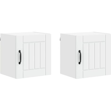 Maison Exclusive - Armadietto a muro LUCCA 2 pcs Bianco 40 x 31 x 40 cm (1/5)