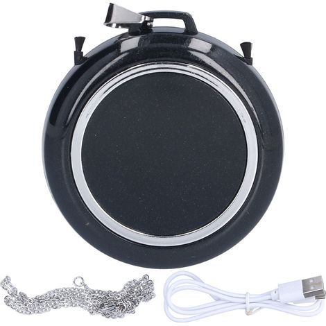 Ortviai Purificateur d’Air Portable et Portatif avec Collier – Mini Purificateur à Ions Négatifs, Noir, Rechargeable USB (1/5)