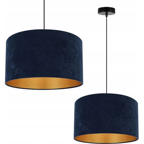 LAMPADA A SOSPENSIONE LAMPADARIO DA SOFFITTO PARALUME IN VELLUTO DORATO (1/5)