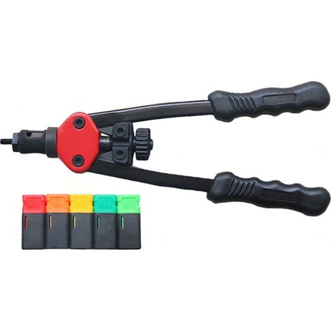 Remachadora manual que ahorra esfuerzo para la instalación de remaches ciegos herramienta manual robusta y ligera. (1/5)