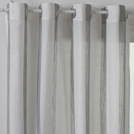 Rideau Voilage "Hugo" 140x240cm Gris (1/2)