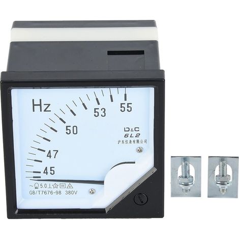 Fréquencemètre à panneau carré 45-55Hz AC 380V 1.5, testeur de fréquence de haute précision (1/5)