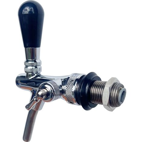Grifo de cerveza con compensador con conexión John Guest - rosca de 35mm, para la manguera de cerveza de 3/8" (1/2)