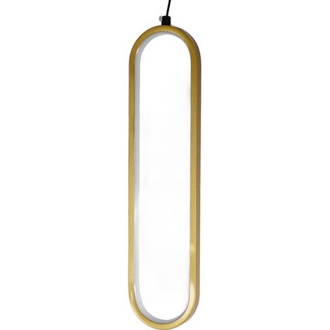 Lustre simple 18 W, suspension moderne à LED 3 températures de couleur, 85-265 V, couleur or, idéal pour chambre et salon. (1/5)