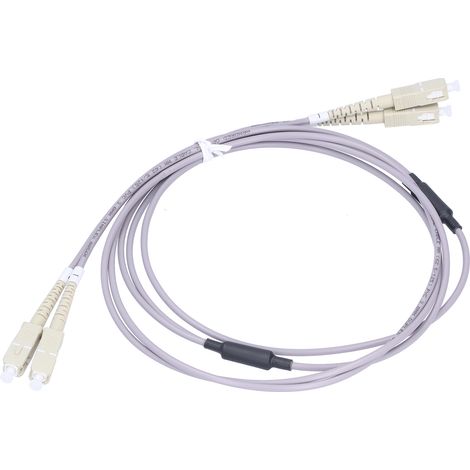 Glasfaser-Patchkabel, armiertes Jumperkabel, Multimode, 2-adriges Glasfaserkabel, SC UPC-SC UPC, grau (5 Meter) (1/5)