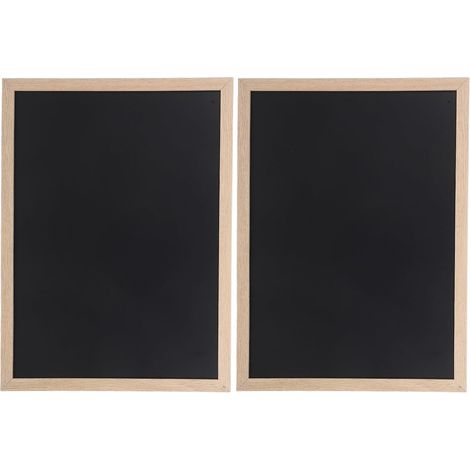 de 2 Petits Tableaux Noirs en Bois 40X30 CM Panneaux Ardoise (1/5)