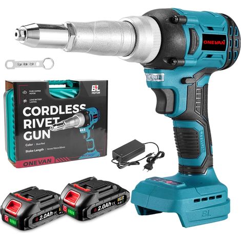 Cordless Rivet Pliers 20 mm Stroke for Rivets Ø2.4-5 mm Brushless