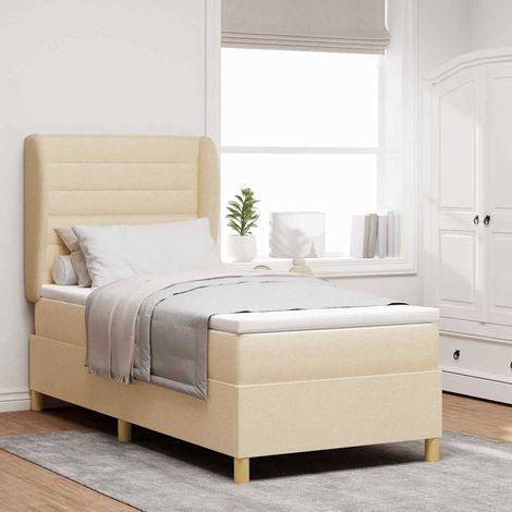 Teenpull – Boxspringbett mit Matratze Creme 200 x 100 cm Stoff (1/5)