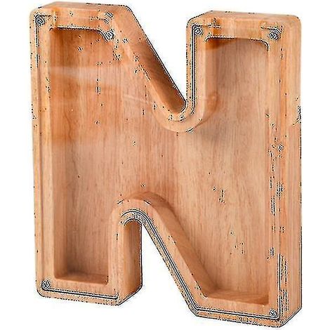 Sparschwein aus Holz mit dem Alphabet - Kindersparschwein