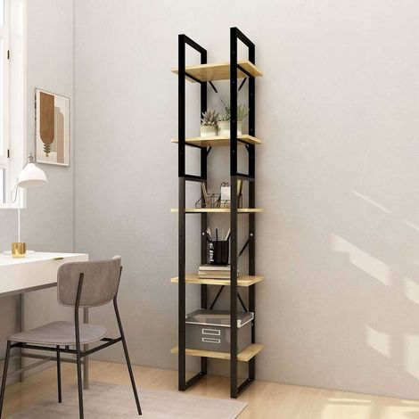 vidaXL Estantería de 5 niveles madera maciza pino 40x30x175 cm (1/5)