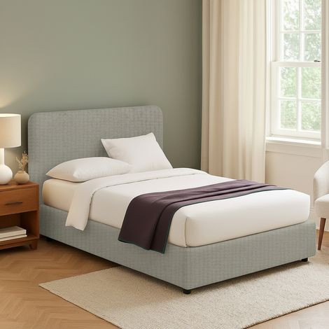 Letto Matrimoniale Wigan, Sfoderabile, Contenitore Made in Italy, Grigio (1/5)