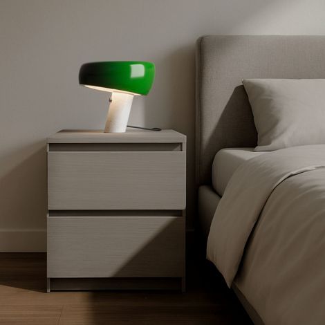 Lampe à poser "Flick" - Métal et marbre - E27 - Vert