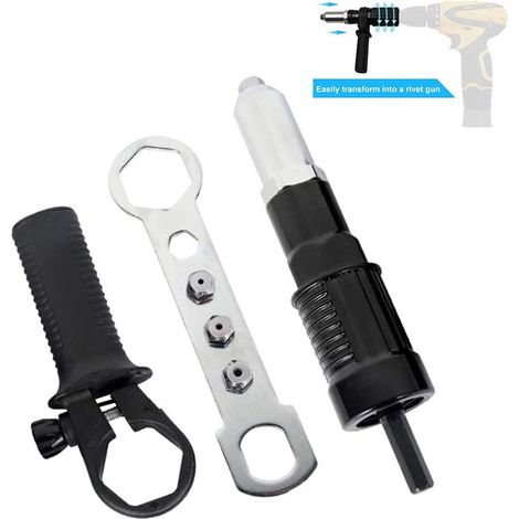 Adattatore per pistola rivettatrice elettrica Adattatore per trapano rivettatrice Inserto per rivettatrice Strumento per dadi (1/5)