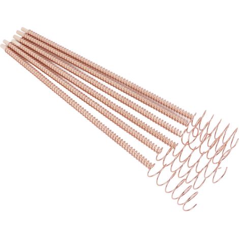 Lot de 6 tuteurs électroculture 12 pouces en bois naturel enroulés de cuivre pur antennes jardinage pour la croissance plantes légumes (1/5)