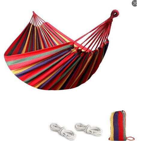 Amaca da giardino all'aperto Amaca da campeggio portatile in tela leggera con cinghie adatte agli alberi, borsa da trasporto per giardino, balcone, patio, escursionismo in spiaggia