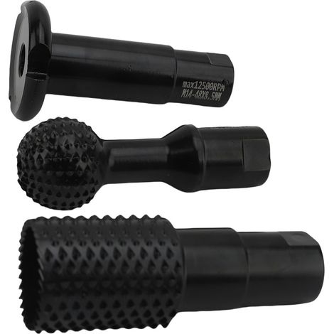 GARRYFIZH Lot de 3 têtes de meulage pour meuleuse d'angle, ponçage de métaux, gravure sur bois, acier au carbone M14, pour meuleuses de 115 et 125 mm (1/3)