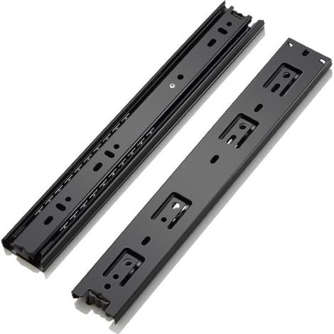 1 paire de glissières de tiroir robustes à extension complète de 200 mm, capacité de charge de 45 kg, glissières à billes latérales pour meubles de cuisine, guide de remplacement