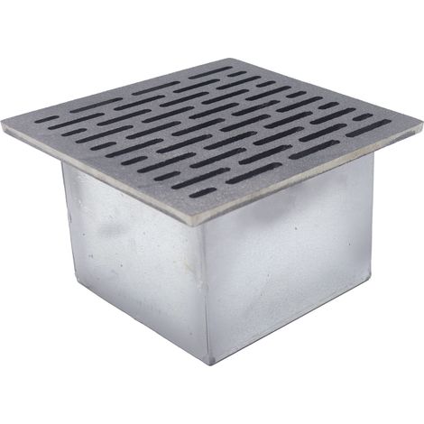 Kit grille en fonte 25x25 pour cheminée avec tiroir récupérateur de cendres 14H cm