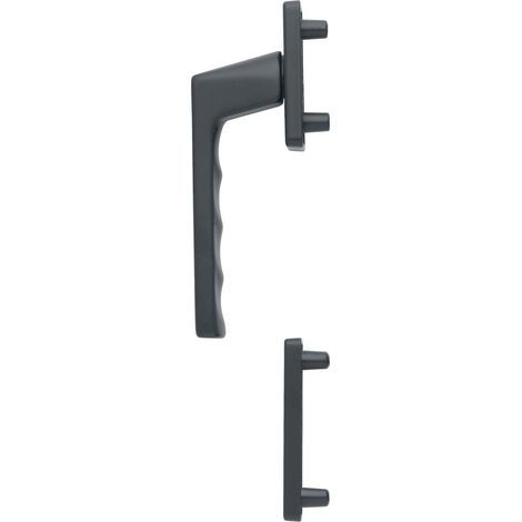 HOPPE Fenstergriff-Halbgarnitur TOULON außen hoch, Aluminium schwarz matt (1/3)